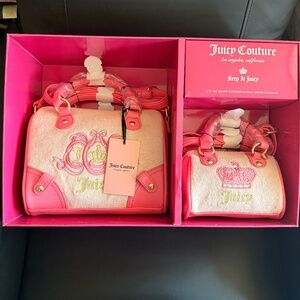 Juicy Couture Lovers Club 2 piece satchel set NIB New Valentine's Day Gift
